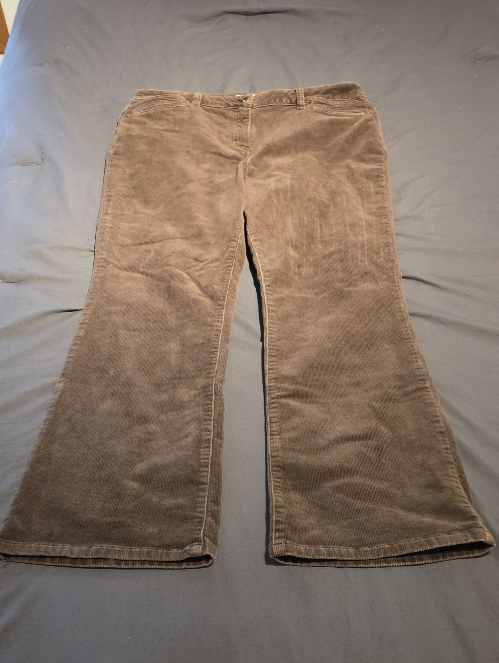 Christopher & Banks Brown Corduroy Flare Pants